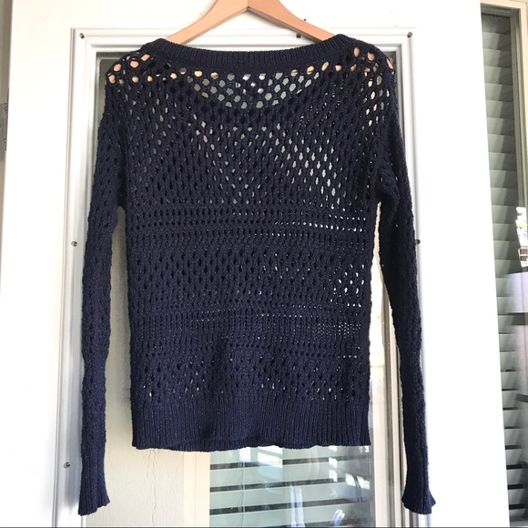 Open Knit Crochet Sweater - Picture 5 of 6